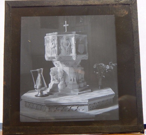 Antique glass slide stone - antique,