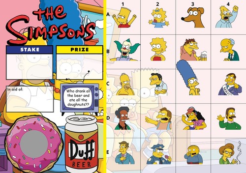 Simpsons fundraising scratch - simpsons,
