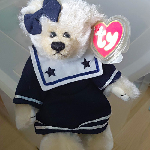 Beanie bear plush white - bear,