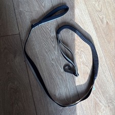 Dog Lead 3 Peaks Bungee black &beige locks for safety 