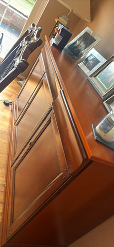 Brown wood sideboard buffet - brown,