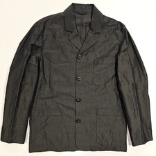 Paul Smith Men’s Blazer Sports Jacket Ramie Cotton Black Unstructured Small mens