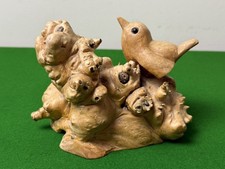 Wooden Bird Sculpture Perched