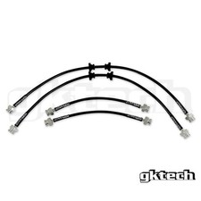 GKTech Braided Brake Line Set F&R Hard Line Delete for Nissan R32 GTS-T Skyline
