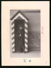 View Meissen i. Sa., Gunner with Tschako & Rifle in Sign House 