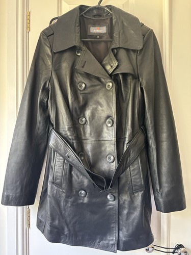 Real lambskin leather trench - real,