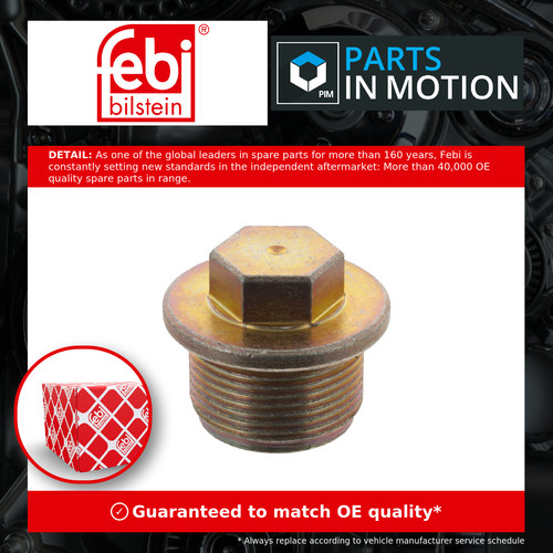 Sump plug fits - sump, vw