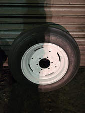 TRACTOR FRONT OR IMPLEMENT SIX STUD WHEEL AND TYRE, 6.50 x 16.(Ford, Leyland)