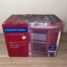 Cd/Dvd Holder Natural Wood