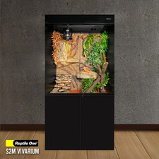 Reptile One S2M-9612 120cm Black Large Premium Vivarium and Cabinet Snake/Lizard