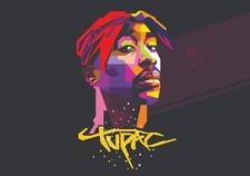 Home Wall Art Print Poster - Pop Art - Fan Art - TUPAC SHAKUR - A4,A3,A2,A1,A0