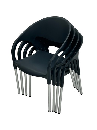 Grey plastic chairs - plastic, chairs,