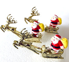 3 x SANTA & REINDEER WITH