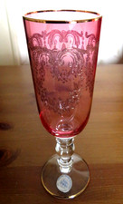 Vintage cranberry gold trim