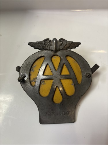 Vintage car badge - car, number
