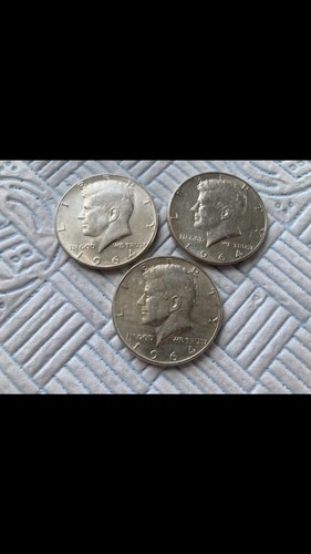 1964 kennedy half dollars - x,