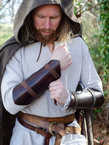 Leather ranger bracers pair - leather,