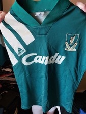 LAST CHANCE to buy this Retro Liverpool FC Green Candy logo shirt (30"-32")