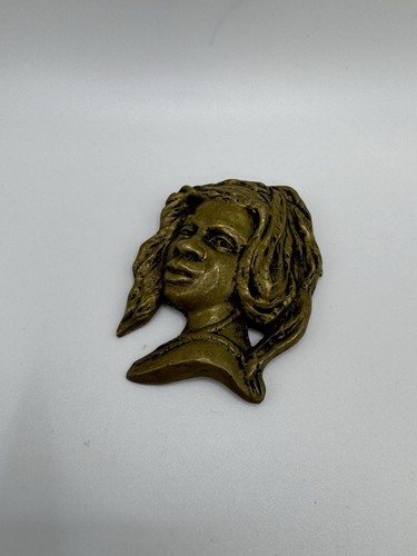 Vintage brass lady head wall - vintage,