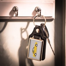 Leather Look Key Ring Gift for Toyota MR2 Mk1 fan Present retro look