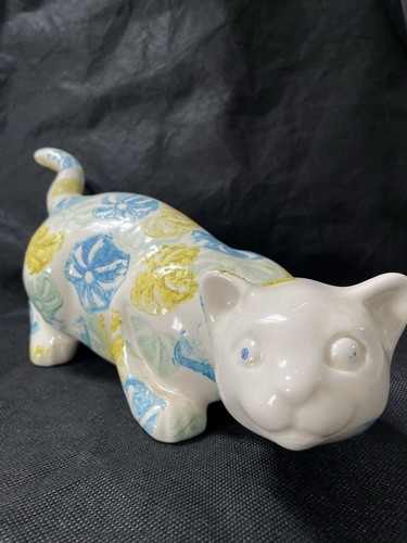 Large hand painted - painted, cat