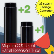 MagLite C, D Old D Cell ML300L Barrel/Body Extension Tube Storage Barrel Knurled