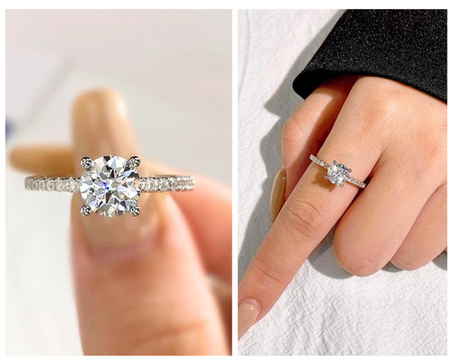 Genuine moissanite ring gra - ring,