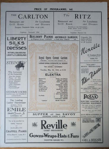 Bruno walter elektra 1925 - -,