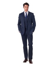 Mens 3 Piece White Pin Stripe
