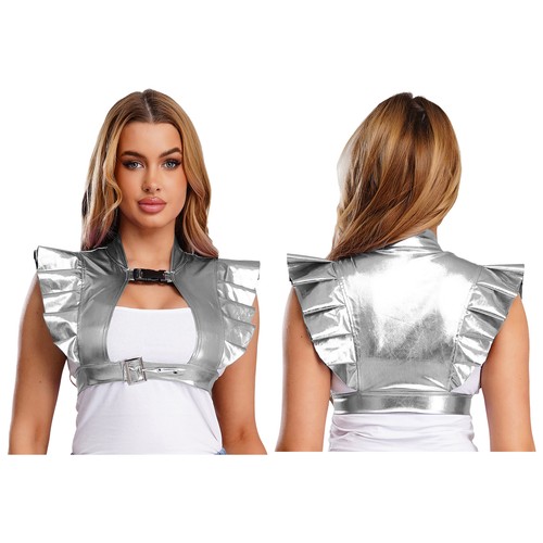 Women metallic shoulder armor - women,