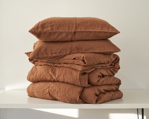 Piece linen bedding set - 3,