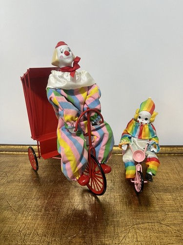 Enesco clown pedicab - clown, on