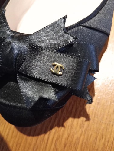 Chanel 07p black silk - -, shoes