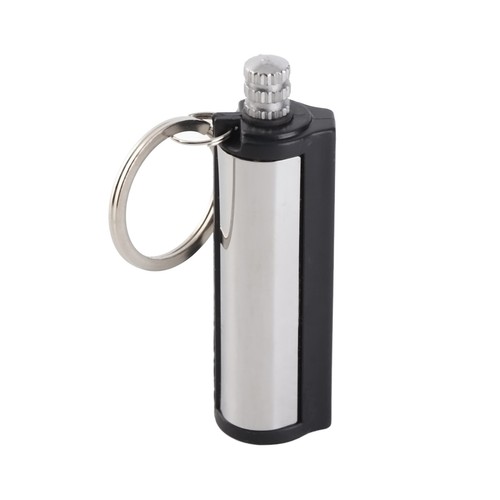 Silver permanent match lighter - silver,