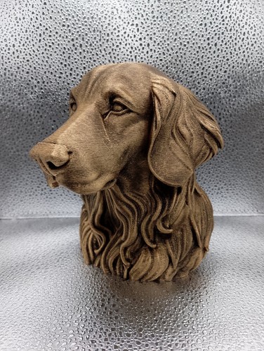 Flat coated retriever bust - flat,