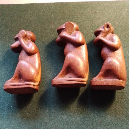 Trio hand carved vintage - hand,