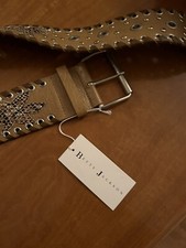BETTY JACKSON TAN JEWEL BELT