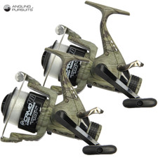 2 x Camo 40 Carp Runner Reels Preloaded With 12LB Line With Spare Spools NGT