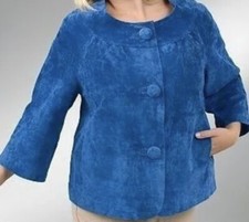 LANE BRYANT Blue 100% Leather