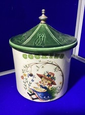 Vintage McCoy miss muffet w/ Animal Circus Tent Cookie Jar w/Lid