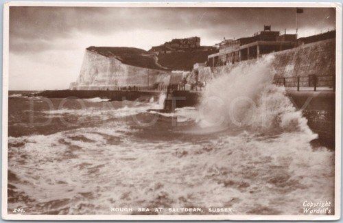 Saltdean rppc vintage postcard - saltdean,
