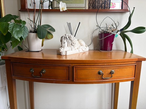 Bow fronted hall table - hall, table-