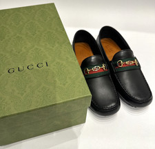Gucci Ayrton Web GG Horsebit Driving Shoes Black  | UK Size 9.5 | NEW | 624698