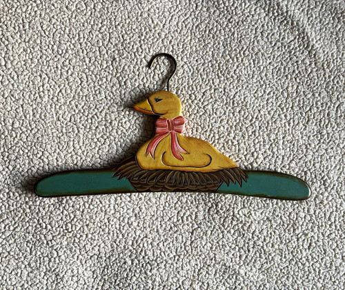 Vintage wooden painted - painted, duck