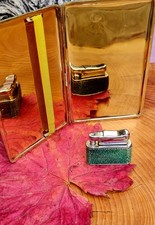 Unique Ladies Colibri Monopol & Matching Cigarette Case In "Shagreen" Working