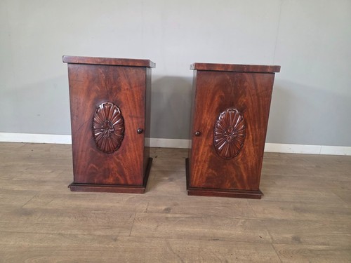 Pair antique mahogany - pair,