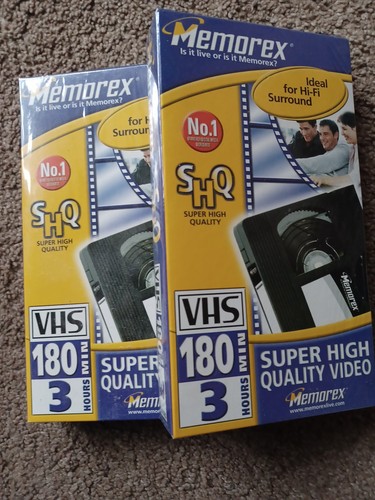 Two memorex blank vhs - two,