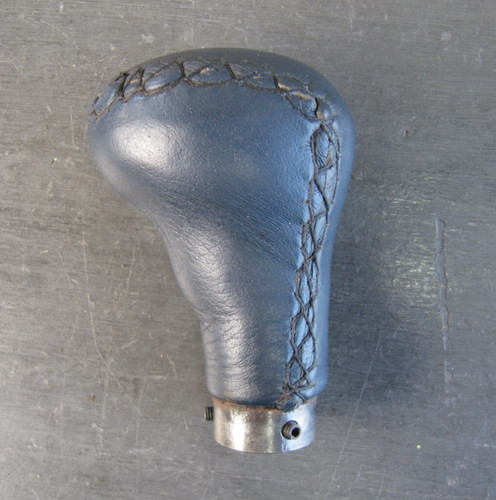 Vintage blue leather car gear - blue,