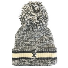 Liverpool FC Official Mass Slope Bobble Hat Grey LFC Gift