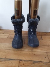 FUNKY TJ WOMEN'S FAUX LEATAHER RUBBER SOLE LACE UP WINTER BOOTS UK SIZE 6 L43